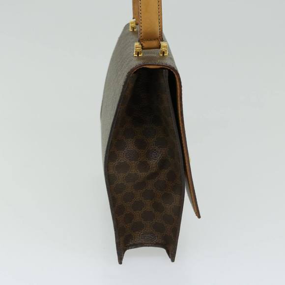 CELINE Macadam Canvas Hand Bag PVC 2way Brown Auth 66347 - Picture 3 of 16